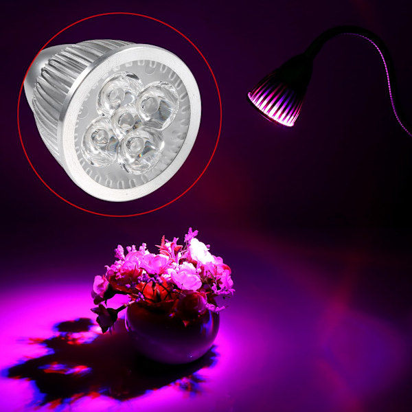 5W 85-265V 5 LED Kasvilamppu Hydroponinen Sisätilojen Työpöydän Joustava Kiinnityslampun Uusi Tyyli