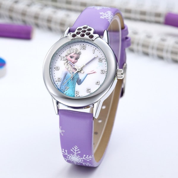 Ice and snow adventure Cartoon watch for children Men's and women's watch Small watch Casual belt Quartz Watch Purple