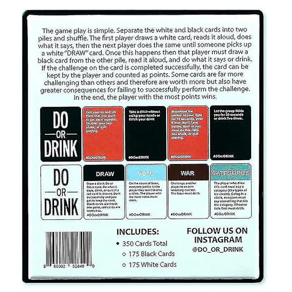 Do or Drink - Englanninkieliset juhlapelikortit, asuntolan hymiöpakkaus, korttipeli, joululahja #1