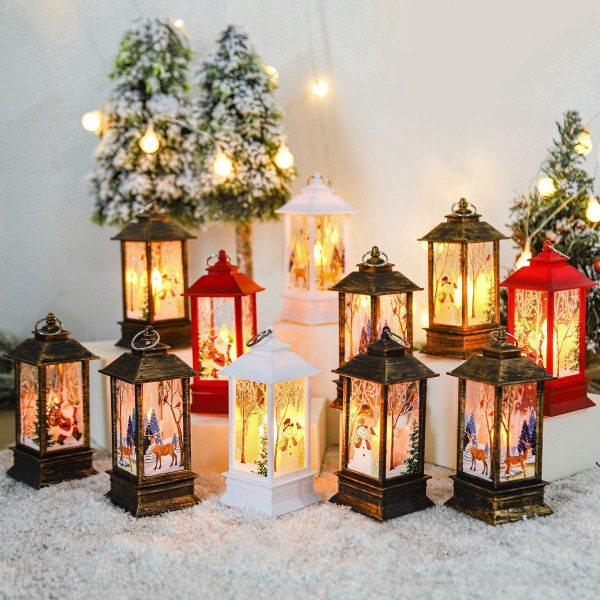 Julelykt Lys God Jul Hjemmedekorasjon 2023 Navidad Juletrepynt Julegaver Nyttår 2023 Snømann Svart