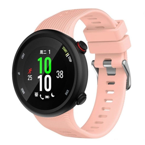 Garmin Forerunner 45S armband med silverspänne i silikon - Rosa Rosa