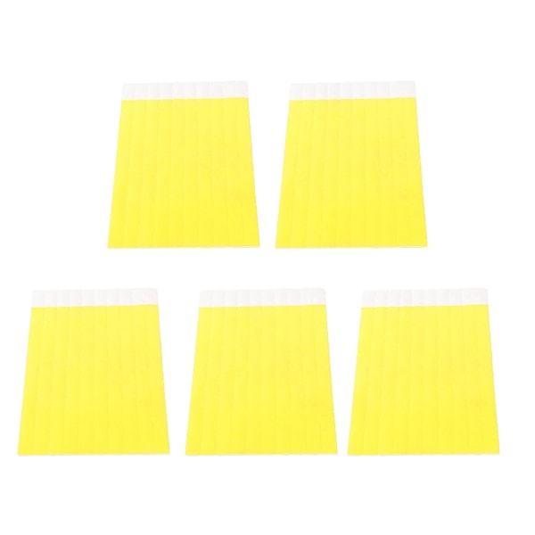 REMAKE 500 st armband av papper gula armband engångs vattentäta tåliga armband av papper för festliga evenemang