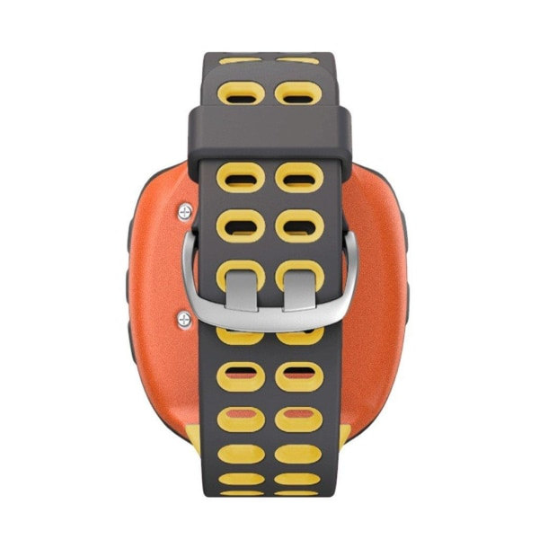 Garmin Forerunner 310XT dobbelt farvet silikone urrem - Grå / Gul Gul