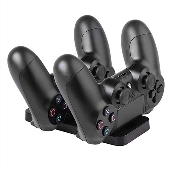 Dobbel ladestasjon for 2 PS4-kontrollere