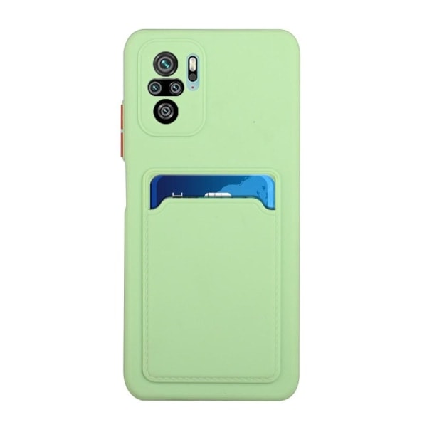 Xiaomi Redmi Note 10S - TPU Cover med kortslot - Grøn