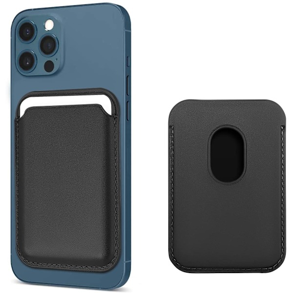 INF Magnetisk Kortholder til iPhone 12/13 Serie PU Læder Sort