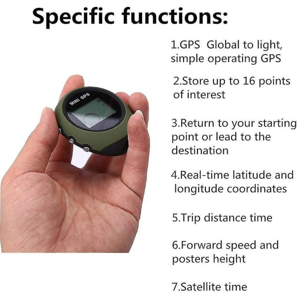 Mini GPS-navigering Bärbar Utomhuslokaliserare Handhållen