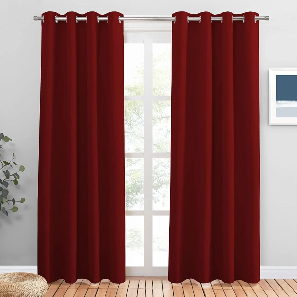 REMAKE 2 pimennysverhot (punainen 132*45cm)