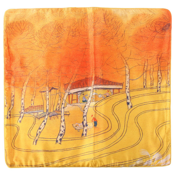 45 x 45 cm Landskapsmönsteröverdrag Sofa Bekväm