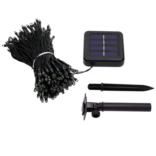 LED Solcellelys Snorlys Julegave Hjem Have Dekoration Udendørs Vandafvisende Snorlys 32 Meter 300 Lys Hvid Lyskilde