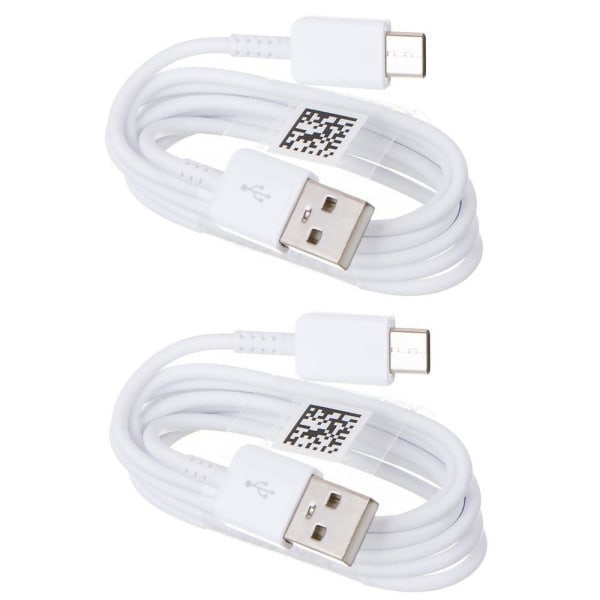 2-pak Samsung Original 1,2 m Ekstra Lang USB-C Kabeloplader Hvid