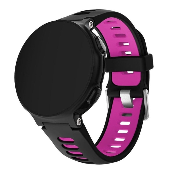 Garmin Forerunner 220 / 230 / 235 / 620 / 630 / F735 XT Dobbelt Farge Silikon Klokkearmbånd - Svart / Rose Svart