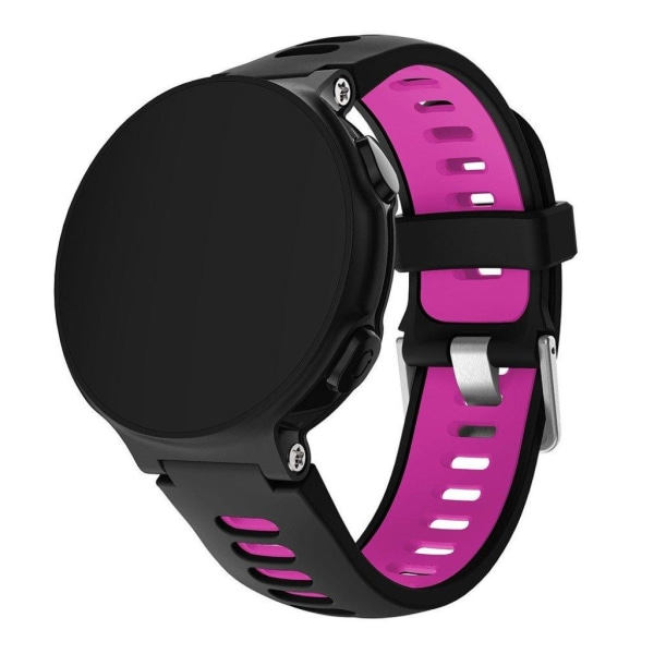 Garmin Forerunner 220 / 230 / 235 / 620 / 630 / F735 XT Urremærke i Silikon med Dobbelt Farve - Sort / Rosaguld Sort