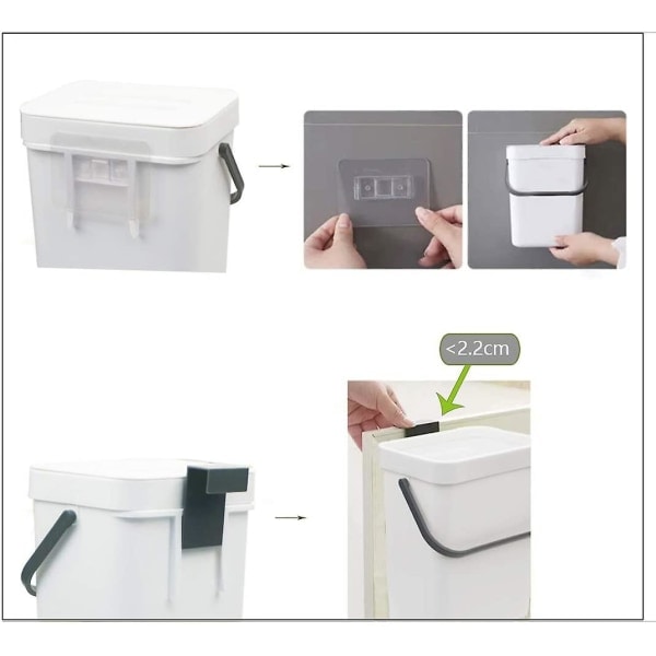 1,3 Gallons Kompostbeholder, 1 Pakke Kompostbeholder Liten