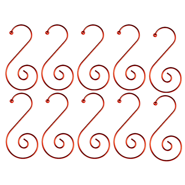 200 stk Juletrær Ornament Holdere - Lange Metalltråd Juletrær Dekorasjoner, S-Formet Spiral Hengende Juletrær Ornament Holdere
