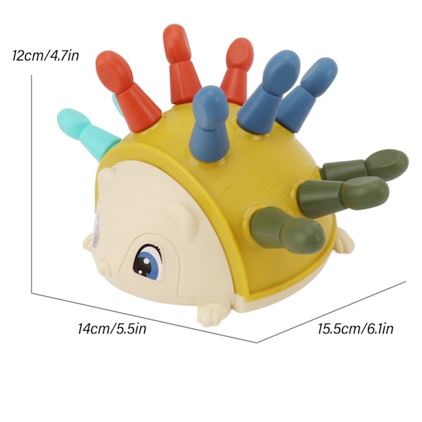 Sensoriska igelkott leksaker gul grön lätt att greppa hand-öga koordination finmotorik igelkott för barn