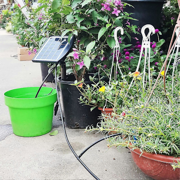 REMAKE Sol-driven Automatisk Bevattningssystem Automatisk Droppbevattning Set Självbevattningsenhet med Timer för Växter på Patio Balkong Växthus