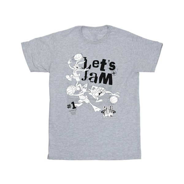 Space Jam: En ny arv Flickor bomulls T-shirt, 7-8 år Sportgrå 7-8 år