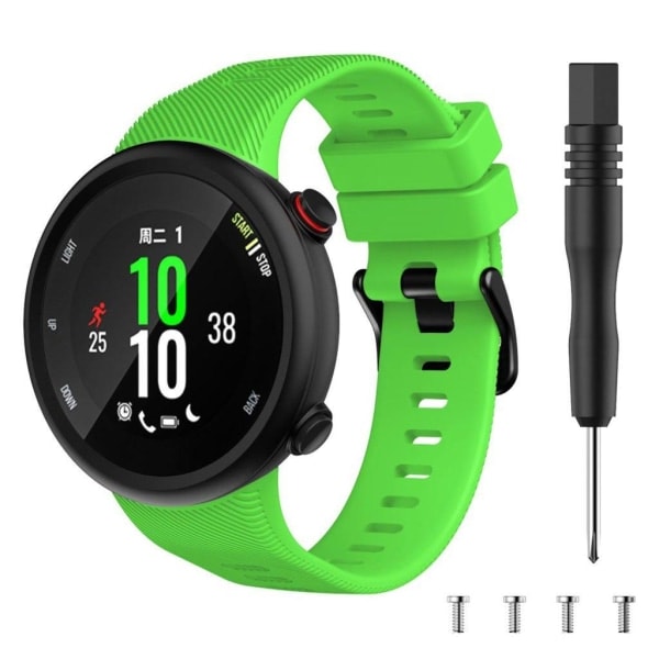 Garmin Forerunner 45S Kestävä Musta Silikoniranneke Soljella - Vihreä Vihreä