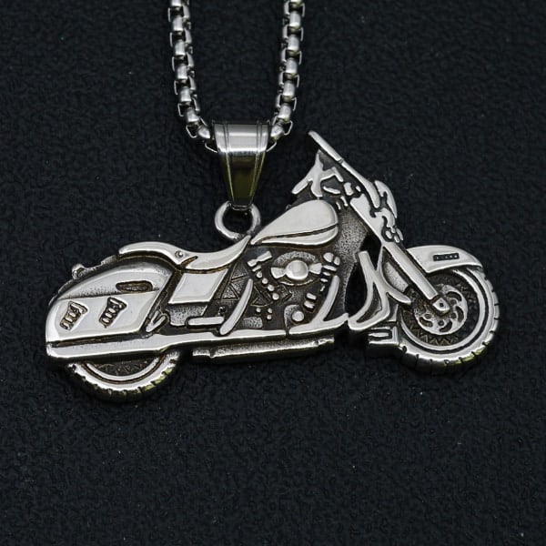 Motorcycle Motorcycle Pendant Titanium Steel Men's Pendant Punk Sweater Pullover Chain T-shirt Pendant, Father's Day Gift