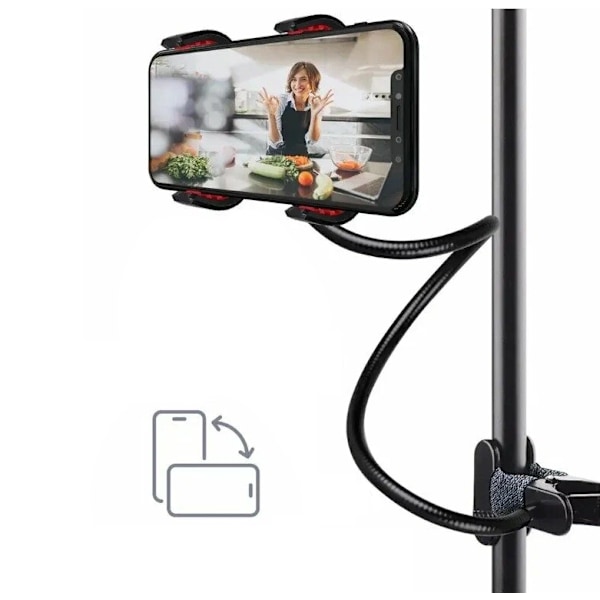 2-pak Mobilholder - Bøjeligt stativ med klemme til mobil