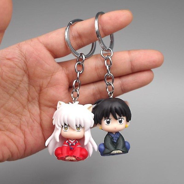4 kpl/setti Inuyasha Anime Action Figure PVC-lelut avaimenperä laukkupendantti koriste joululahja
