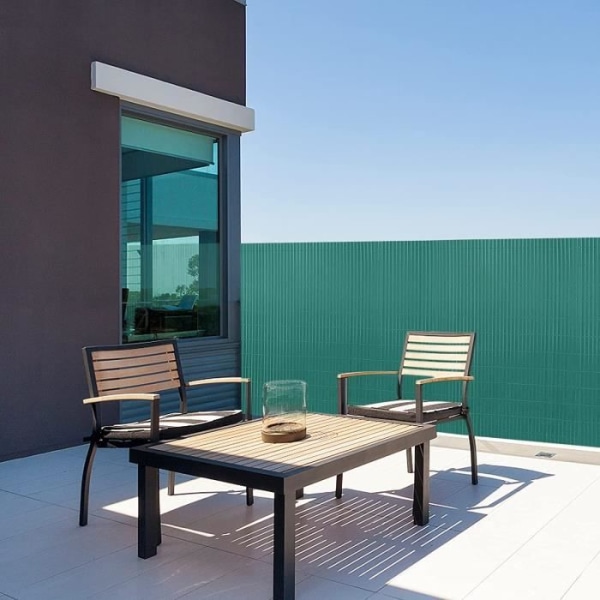 PVC-skyddsskärm - NAIZY - 180 x 500 cm - Grön - UV-skydd - Trädgård, balkong, terrass
