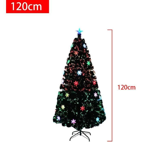 NAIZY konstgjord julgran 120 cm julgran med LEDbelysning Snöflingor