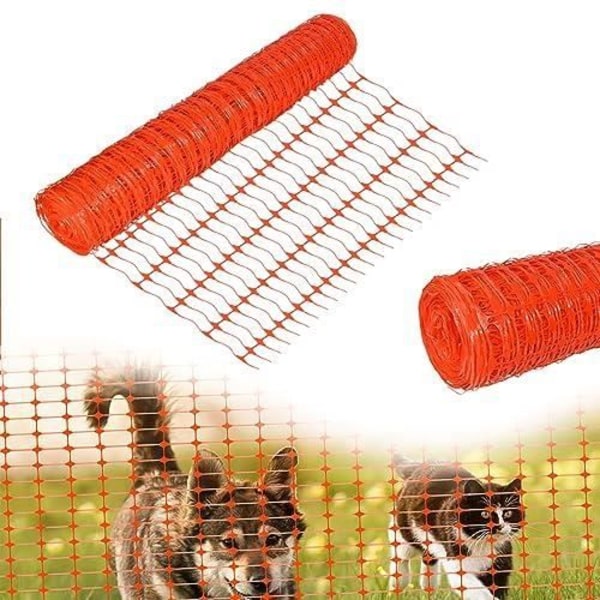 NAIZY Plast Trädgårdsstaket Höjd 100cm Orange skyddsnät för hundar Betestaket, 30 m