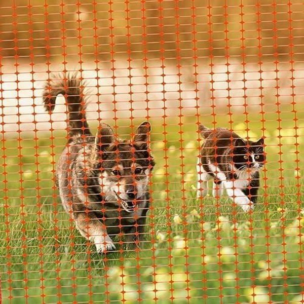 NAIZY Plast Trädgårdsstaket Höjd 100cm Orange skyddsnät för hundar Betestaket, 30 m