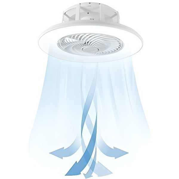 NAIZY Fläktlampa Modern LED-taklampa 36W Dimbar taklampa med fjärrkontroll för vardagsrummet i sovrummet