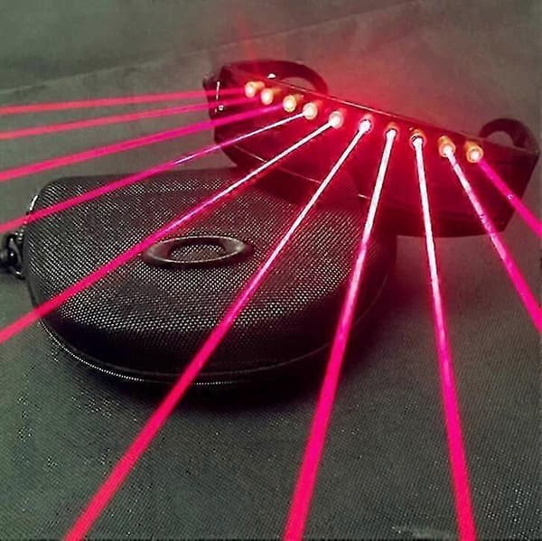 Røde Laser Lysende Briller Synlig Stråle Julefest Scene DJ Danser Show