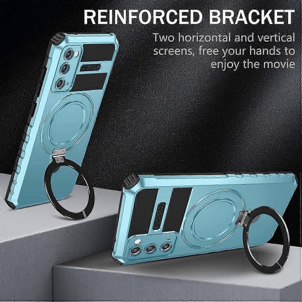 Til Samsung Galaxy S20 FE 5G/S20 FE/S20 FE 2022/S20 Lite Cover PC+TPU Magnetisk Støtteben Telefoncover Stil E Style E
