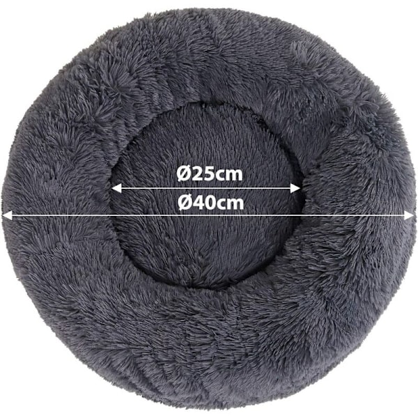 Rund hundkorg Kattmatta Donutkorg Ø 60 cm (L) mörkgrå