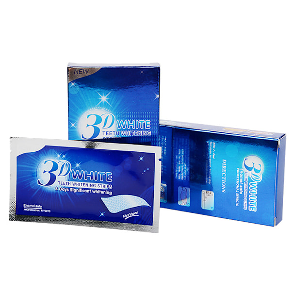 3D White Tandblekningsstrips Professional Effects Bleker Tänder