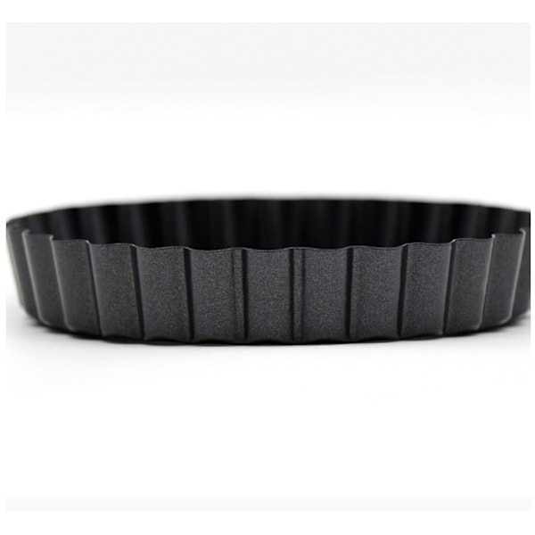 Äppelpajform Pizzapanna Non-Stick Rund Krisantemum Spetsform Lös Botten Äggtartform Kakform (3 Tum Lös Botten Non-Stick Pajform [Svart]),