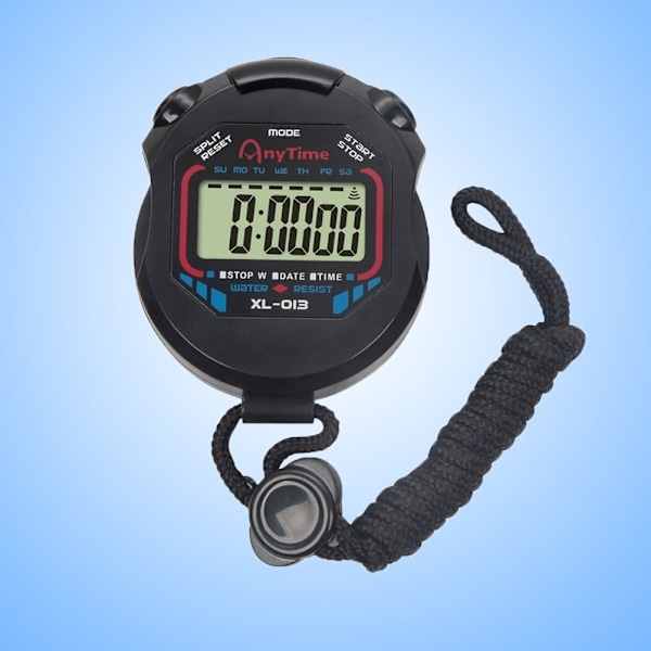 Professionell Digital Portabel LCD Display Stoppur Sport Kronograf Timer,