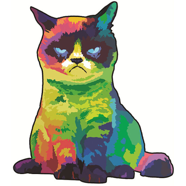 Grumpy Cat A3 Oregelbundet Träpussel