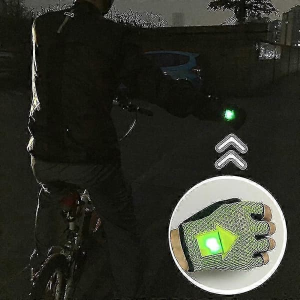 BIKIGHT Gravity Sensor Blinklys Cykelhandsker LED Lys Automatisk Induktionsadvarsel til Cykling Løb
