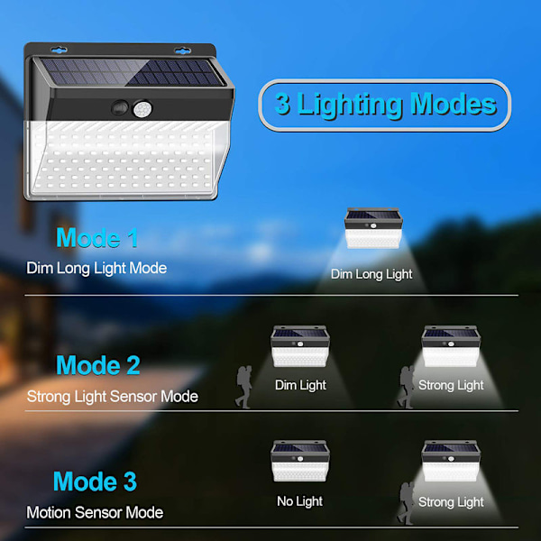 LED aurinkokennovalaisin infrapuna ihmiskehon valoanturi 206 valoa 1 kpl