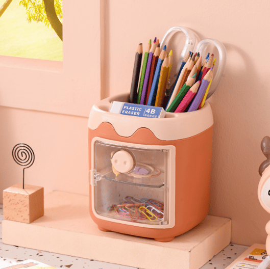 Gris tegneserie penholder (orange)