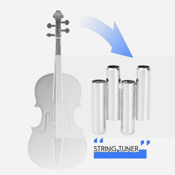1 stk. stemmerør i rustfrit stål til violin, mandolin, metal