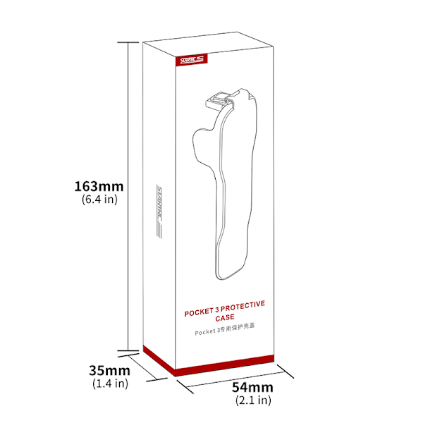Suojakotelo DJI Pocket 3:lle - Parannettu putoamissuoja