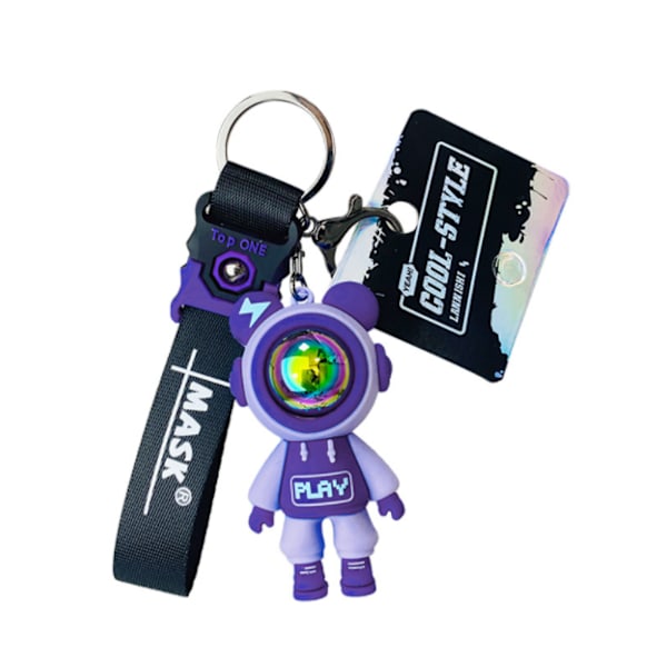 Lightning Bear Avain Nainen Tanabata Lahja Söpö Koululaukku Riipus Nukke Auton Avain Koriste (Violetti),
