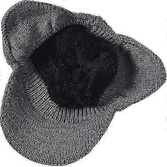 Herrstickad mössa med visir - Vinterkeps för dagligt bruk - Yvan Mörkgrå Dark grey