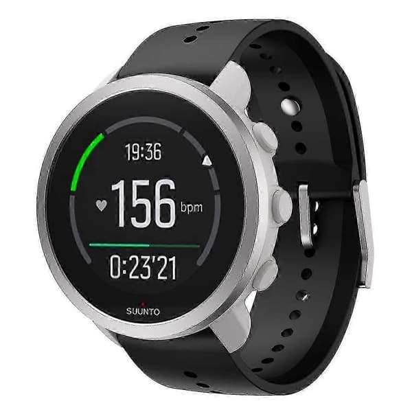 Silikoninen kellon ranneke Suunto 5 Peak -kelloon, musta Black