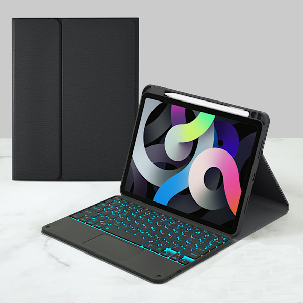 iPad-etui med baggrundsbelyst tastatur iPad Air 2 9,7 tommer Svart Sort