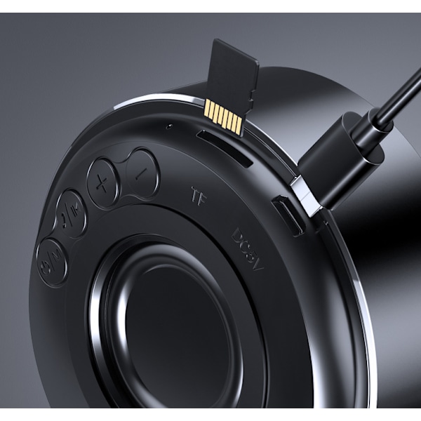 Bluetooth-högtalare i metall, Mini Trådlös Subwoofer-högtalare i Aluminiumlegering (Guld)