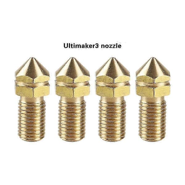 0,4 mm messingdyse til Ultimaker 3 3D-printer 4 stk.