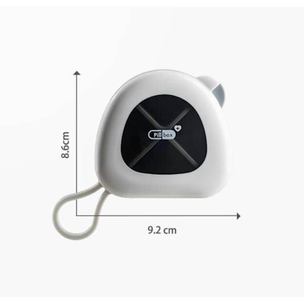 Mini Liten Portabel Pillerask för En Vecka (Twilight White)